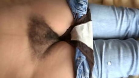 Hidden Camera - Spying on the hairy pussy of my Latina wife, beautiful mother while resting on her bed