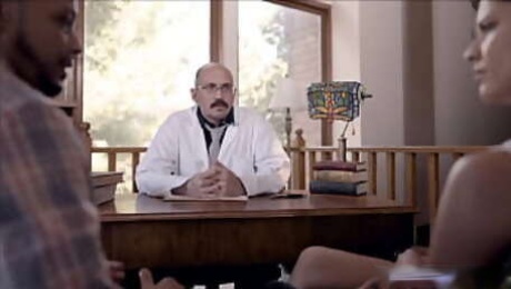 evil doctor jerks off to patients