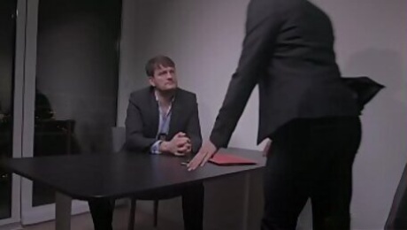 MILF babe assfucked during interrogation