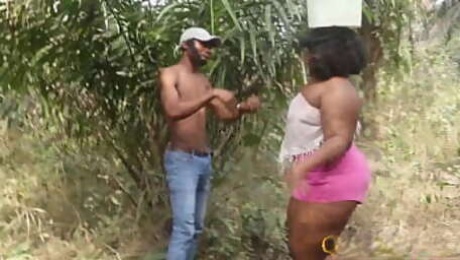 Leaked Sex Tape Of African BBW Model, Having  Hardcore Doggystyle Sex In The Bush With A Local Farmer Somewhere In Africa, Goes Viral
