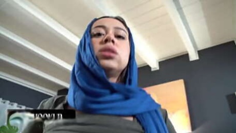 Naughty Arab Sucks Her Stepbrothers Cock To Make Him Keep A Secret From Their Strict StepParents
