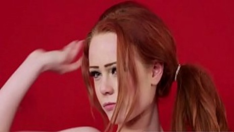 Cumloving English redhead cleansup facial