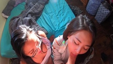 4K threesome with two h. asian girls @Andregotbars