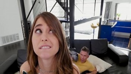 Young Riley Reid Sneaks Into Her House And Step Cousin Mick Blue Catches Her