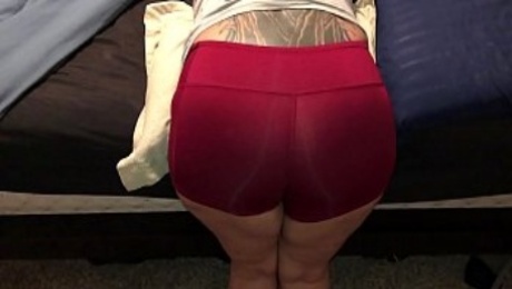 thick latina wifey in tight shorts