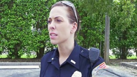 Female cops pull over black suspect and suck his cock