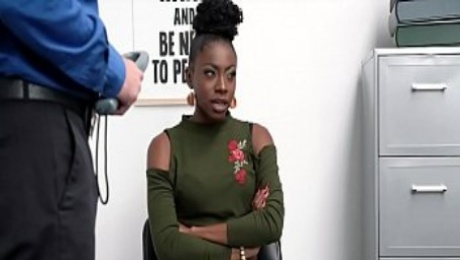 Pretty Black Girl (Anne Amari) Caught Stealing Gets Creampied By Security