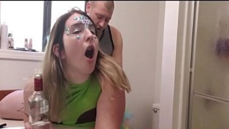 Brother Fucks d. Little Sister During Party