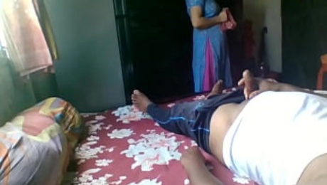 Flashing on real Indian maid with twist