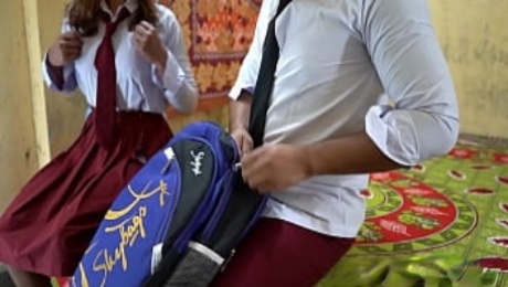 Indian best ever college girl and college boy fuck in clear hindi voice