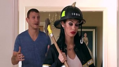 Putting Out The Fire scene starring Angelina Valentine and Mr. Pete