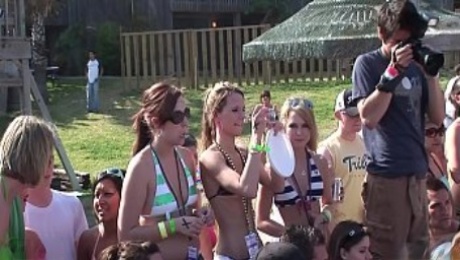 bikini booty shake contest at spring break south padre