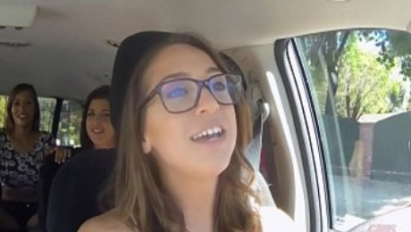 GIRLS GONE WILD - In A Cab Game Show With Three Young Babes