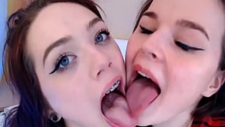 Cute School Girls Kissing