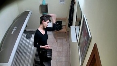 Sexy Short Haired Girl on Hidden Camera