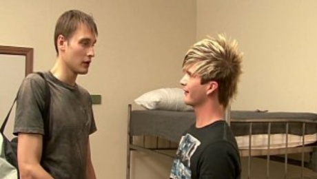 Horny gays fucking in dorm