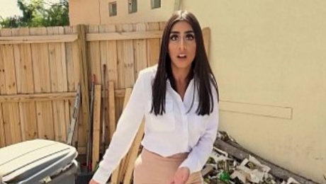 PropertySex - Agent with big tits fucks handyman in laundry room