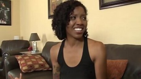 Ebony babysitter squirts during anal cockride
