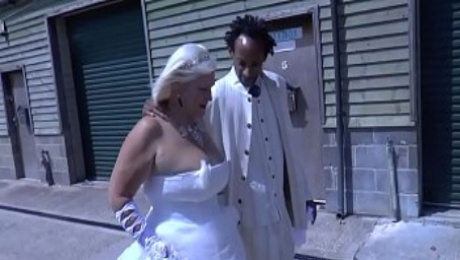 Bride grandmother sucks and rides bbc