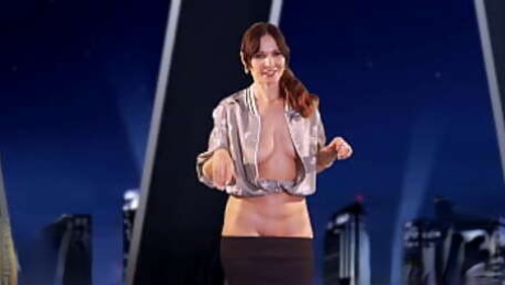 TV Hoster got naked during a news show. FANTASY TV