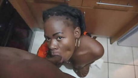 Darkskin Auntie Cheating On Chubby Hubby With Big Dick Hunk!