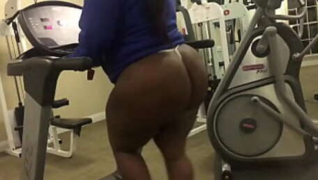 wearing a G- String Thong in the gym
