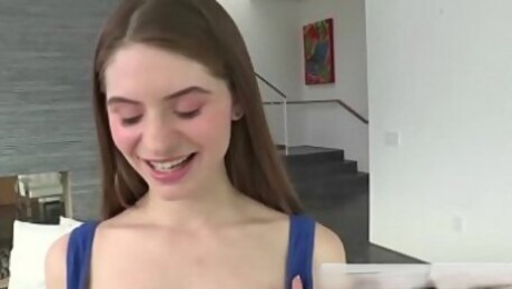 Skinny brunette Teen (Alice March) loves huge cocks