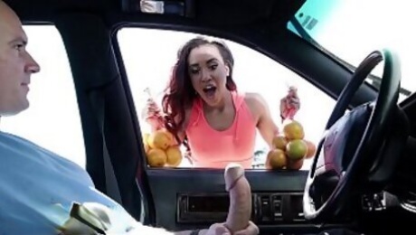 Black Babe Demi Sutra Fucks To Sell Her Oranges