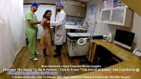 Student Intern Doing Clinical Rounds Gets BJ From Patient While Doctor Tampa Leaves Exam Room To Attend To Issue EXCLUSIVELY At GirlsGoneGyno.com Melany Lopez & Nurse Francesco