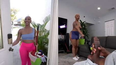 Big Booty Black Maid Thick Ass Daphne Going The Extra Mile