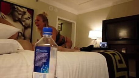 Stupid Water Bottle! Madelyn Monroe Fucks Stranger in Vegas