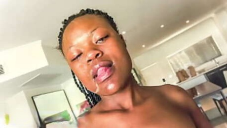 Ebony Facial Cumshot After Interracial Fake Casting Sex Tape