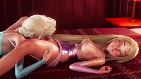 Futa - Tangled Rapunzel gets creampied by Frozen Elsa - 3D Porn