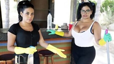 My Two Dirty Maids Sheila Ortega and Kesha Ortega On My Big Ol Dick