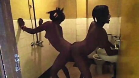 Lesbian African Tribal Dance In the Shower To Celebrate Pussy Eating