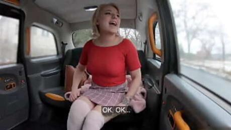 Fake Taxi Blonde gets her tits and ass out before getting fucked for a faster ride