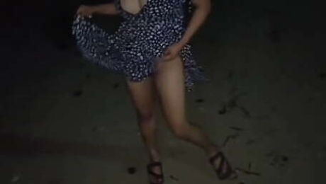 Risky Filipina Night fuck by the seashore