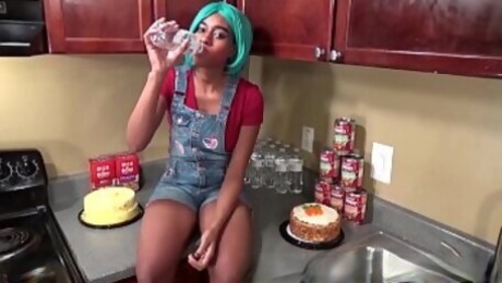 My Innocent Ebony Step Sister Msnovember Is About To Get Fucked In The Kitchen When Mom Is Gone And Her Big Tits Cumshot Facial From My Hard Cock Load HD Sheisnovember