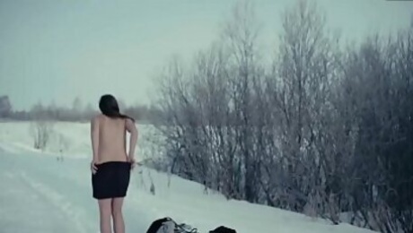 Alisa Shitikova Naked Snow Run  in Me Too