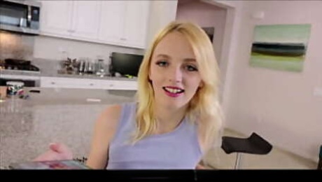 Tiny Young Blonde Teen Step Sister Kate Bloom POV