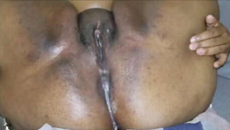 Black bbw loves anal sex and cum in her butt from hard fucking