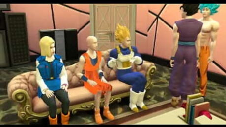 Dragon Ball Porn Epi 18 Hentai Intercambio de Esposas Videl y Nro 18 Folladas como perras Maduras infieles Calientes NTR