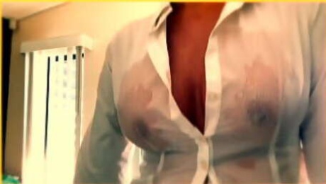 MILF Hot office wet shirt