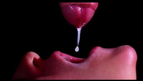 CLOSE UP: BEST Milking Mouth for your DICK! Sucking Cock ASMR, Tongue and Lips BLOWJOB DOUBLE CUMSHOT -XSanyAny