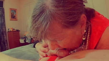 Cock sucking granny Carmen Angel