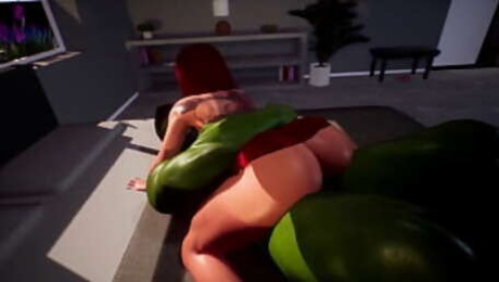 3D Hentai The Incredible Hulk x Black Widow 4k