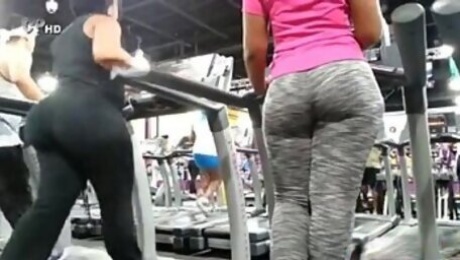 Big Booty Not Mama and Not Her Stepdaughter Working out - om