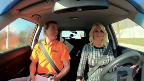 Fake Driving Blonde MILF Tiffany Russo Fucks for Licence