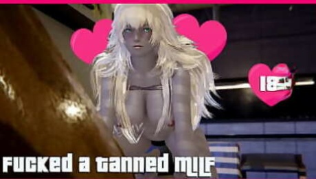 Fucked a tanned MILF l 3d hentai