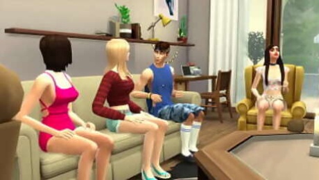 George's party with girls | The Sims 4: WickedWhims